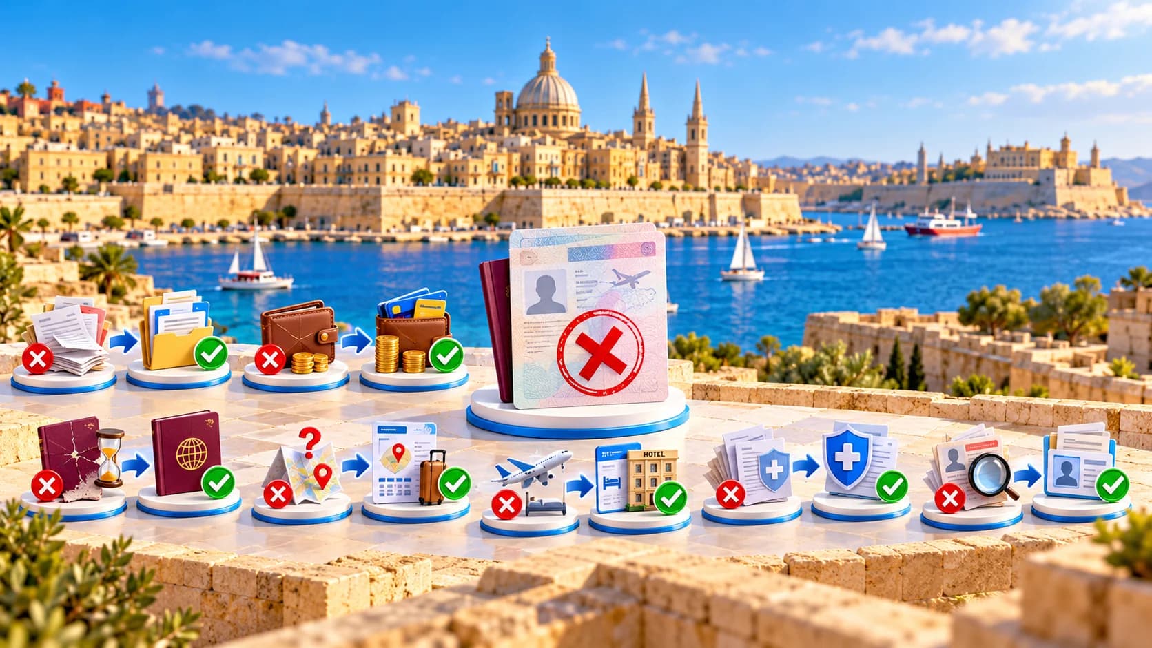 Malta Vize Reddi: 7 Sık Sebep ve Çözüm Yolları