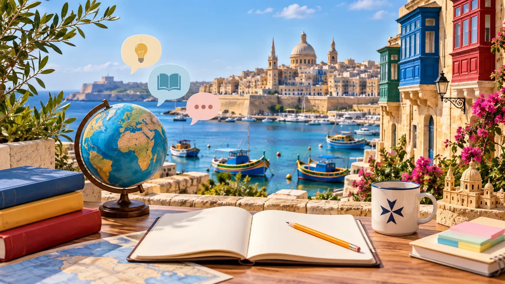 Sıfırdan İngilizce ile Malta'da Dil Okulu: Başlangıç Rehberi kapak görseli