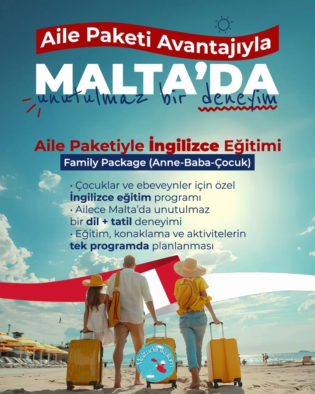 Malta'da ailece yaz okulu ve sahil deneyimi